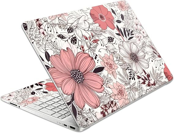 Laptop Skin Decal HP 15.6" - Botanical, Laptop Cover Sticker, No Cutting Required, No Bubble, Waterproof, Scratch Resistant - Including Wide Screen and Wrist Pad