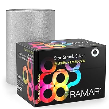 FRAMAR Silver Hair Foil Hair Foils For Highlighting Long Hair, Highlight Foils For Hair Highlighting, Salon Foils For Hair Highlighting Kit, Salon Foils For Hair Stylist 320 ft