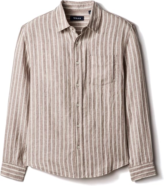 Huckberry Wills Isles Linen Shirt, Mens Button Down Summer Shirt