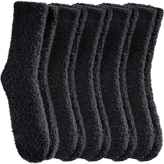 Fuzzy Socks for Women Cozy Fluffy Slipper Socks Soft Warm Winter Fleece Plush Sleeping Gift Socks
