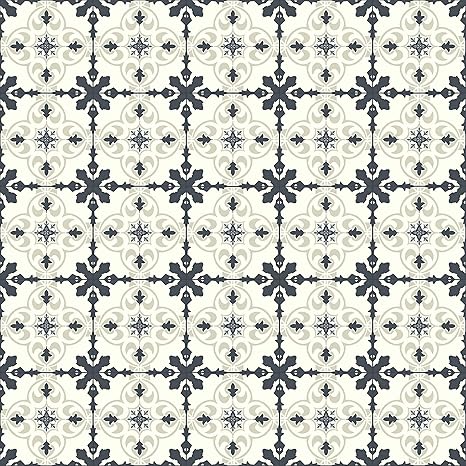 Vinyl Flooring Regal Tile Effect Easy DIY Elegant Vinyl Flooring Roll | Non-Slip Easy Clean Waterproof Lino Vinyl Floor | Kitchen Bathroom Hallway Flooring (Regal Tile, 2m x 3m)