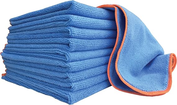 Silver-Infused Microfiber Cloths. Go Beyond Ordinary Cleaning. 10 Washable/Reusable 12"x12" Cloths.