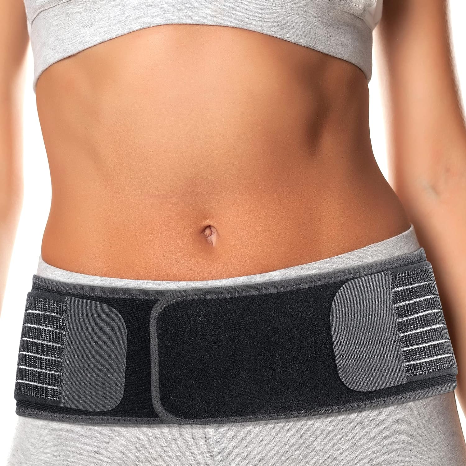 Thx4COPPER Elastic Mesh SI Hip Belt, Compression Lower Back Support Brace, Anti-Slip Sacroiliac Joint Brace for MenWomen, Pain Relief for Sciatica, Pelvis, Lumbar, Nerve, Leg, Sacral, Sacrum