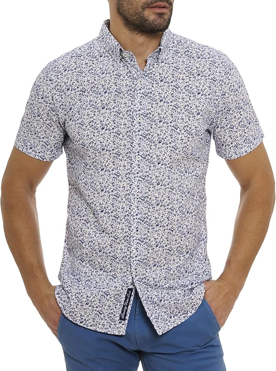 Robert Graham Men's Bassel Short Sleeve Woven Shirt