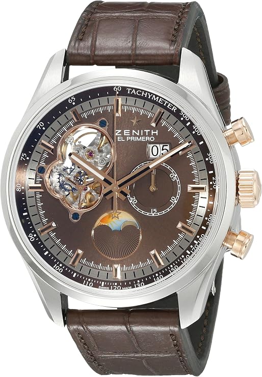Zenith Men's 5121614047.75C El primero Analog Display Swiss Automatic Brown Watch