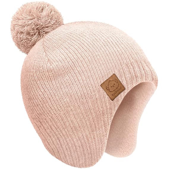 KeaBabies Baby Beanies, Winter Baby Hats for Boys, Girls (Blush, 6-36M)