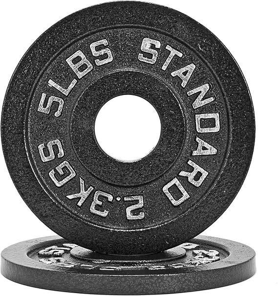 FringeSport Iron Weight Plate Pairs/Available in 1.25lb, 2.5lb, 5lb, 10lb, 25lb, 35lb, or 45lb Pairs/Weightlifting, Powerlifting, Other Strength Training Equipment