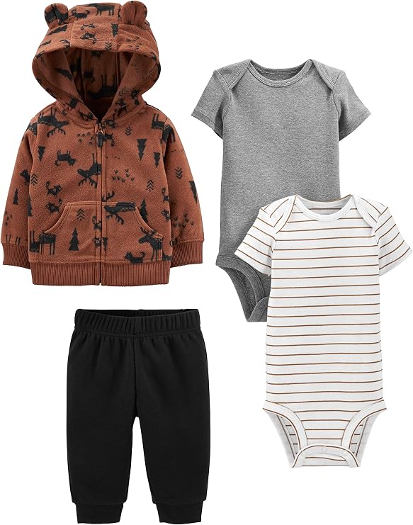 Simple Joys by Carter's Baby Boys 4-piece Jacket, Pant, and Bodysuit Set