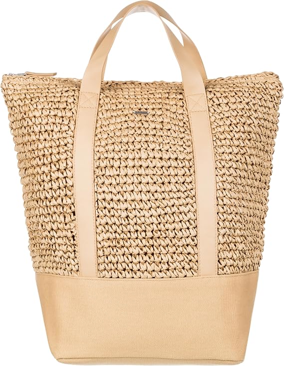 Roxy Women's Beach Tote Bag | Travel | Vacation | Straw | Lightweight | Breathable