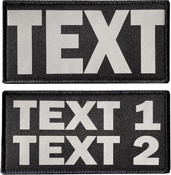 8x4 Custom Text Patch, Customizable Text Personalized Large Patch with Hook Loop Fastener