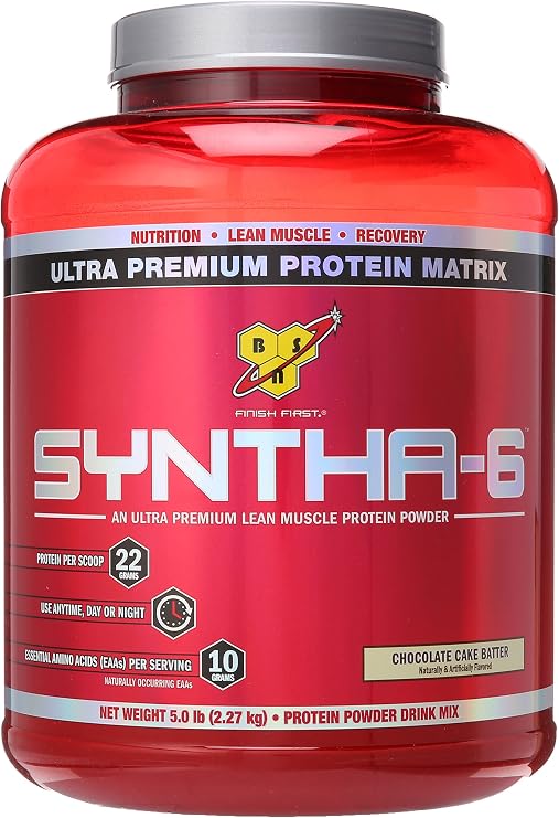 BSN Syntha-6 Protein Powder, Chocolate Cake Batter, 5 Pound
