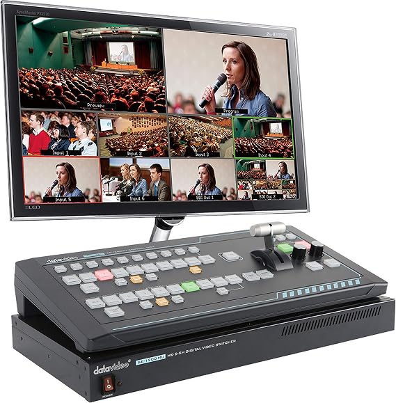 Datavideo SE-1200MU 6 Input HDMI Switcher with RMC-260 Controller for Camera, Personal Computer, Monitor, Television