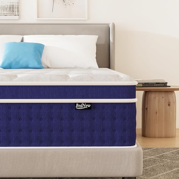 Double Mattresses 31cm, 12.2 Inch Innerspring Hybrid Mattress Double 4FT6 with Breathable Foam and Pocket Spring For Cool Comfort Sleep, Medium Firm Mattress(135x190x31cm)