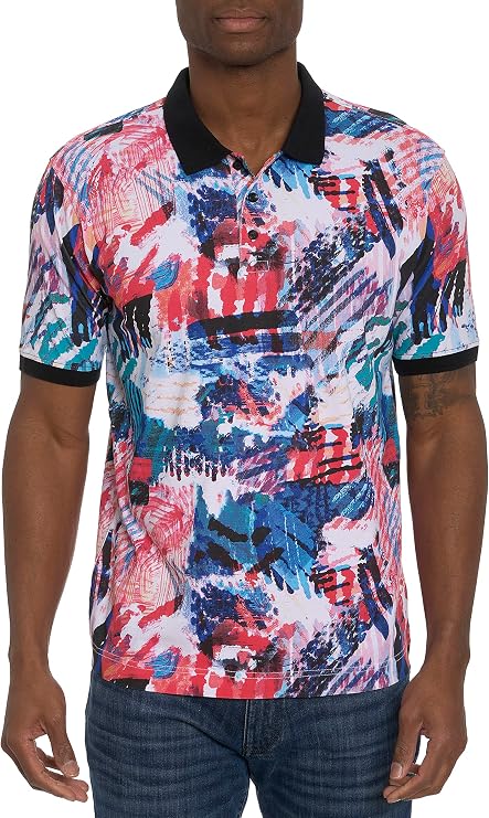 Robert Graham Men's Colegrove Short Sleeve Knit Polo Shirt