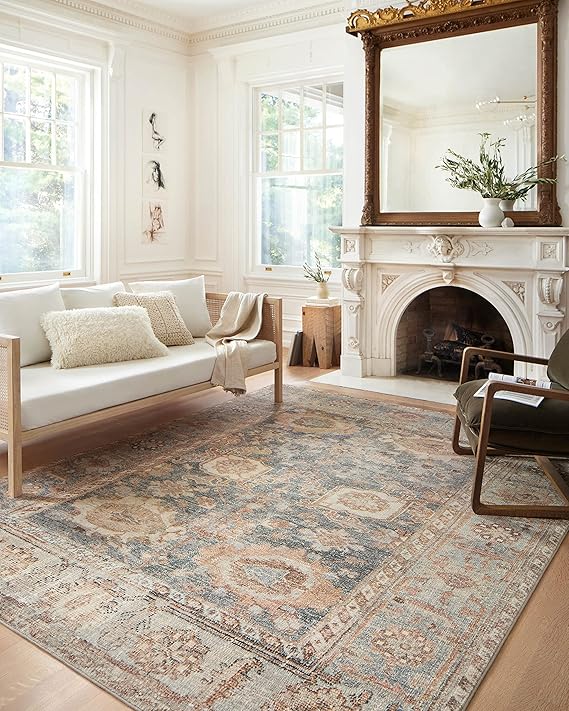 Loloi Margot Ocean/Spice 2'-6" x 7'-6" Runner Rug