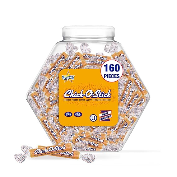 Atkinson's Chick-O-Stick Peanut Butter Coconut Fun Size, 0.36oz, 160ct Tub