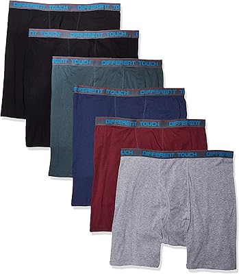 6 Mens Big & Tall USA Classic Design Mid Length Boxer Briefs Underwear
