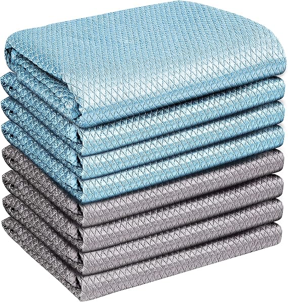 Airlab Glass Polishing Streak Free Miracle Cleaning Cloth, Grey & Blue