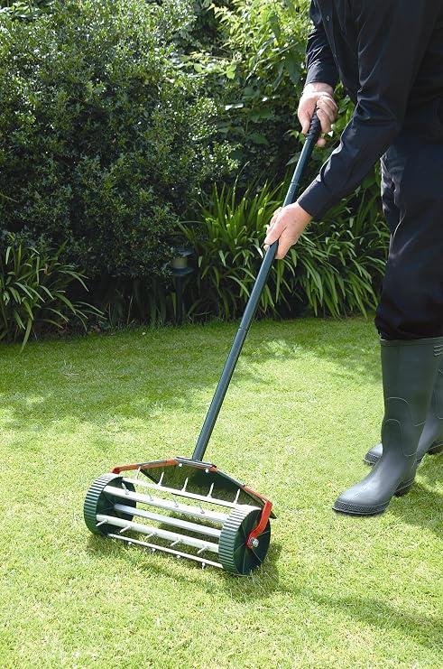 Bosmere W301 Rolling Lawn Aerator, Steel