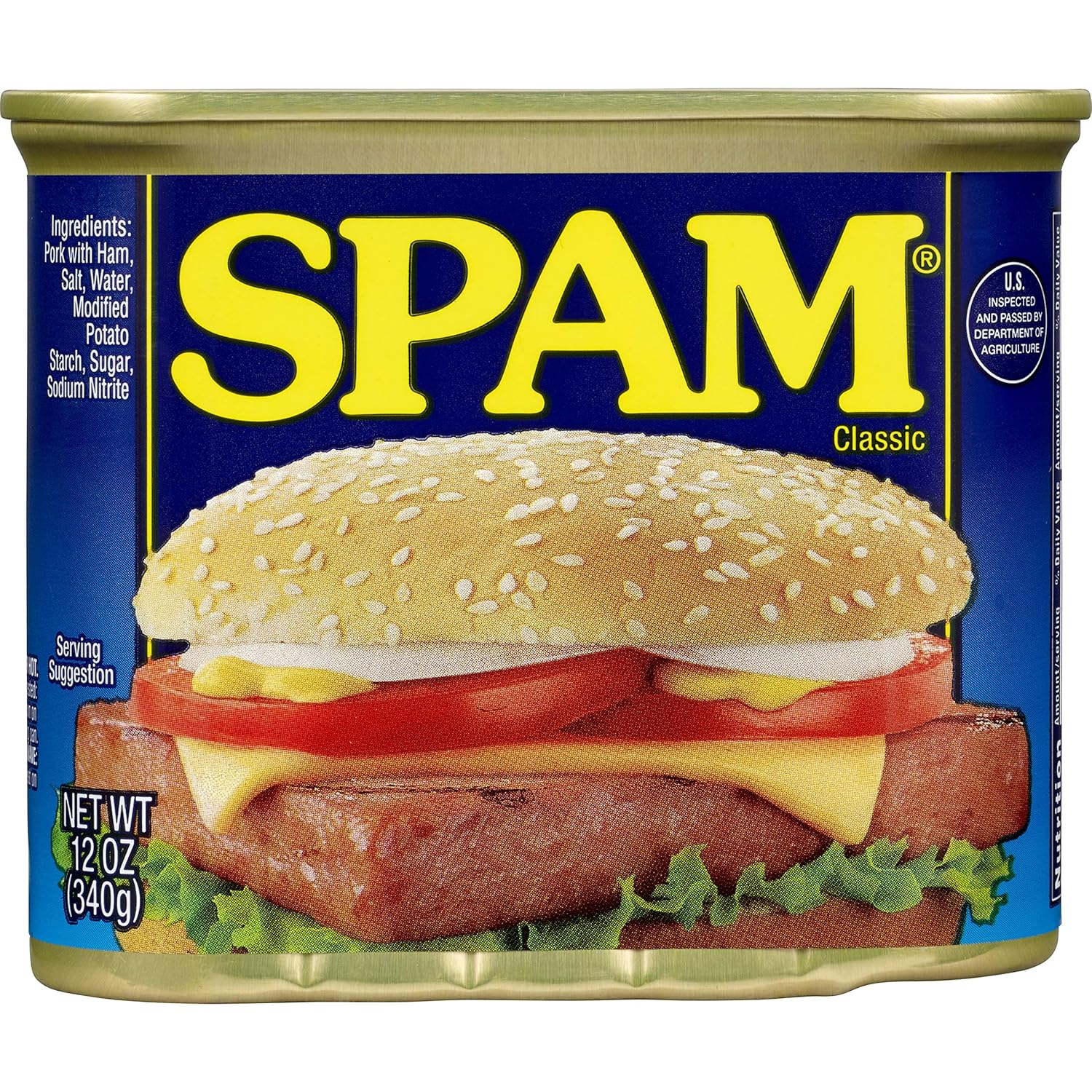 Spam Classic, 12 Ounce Can Pack of 12