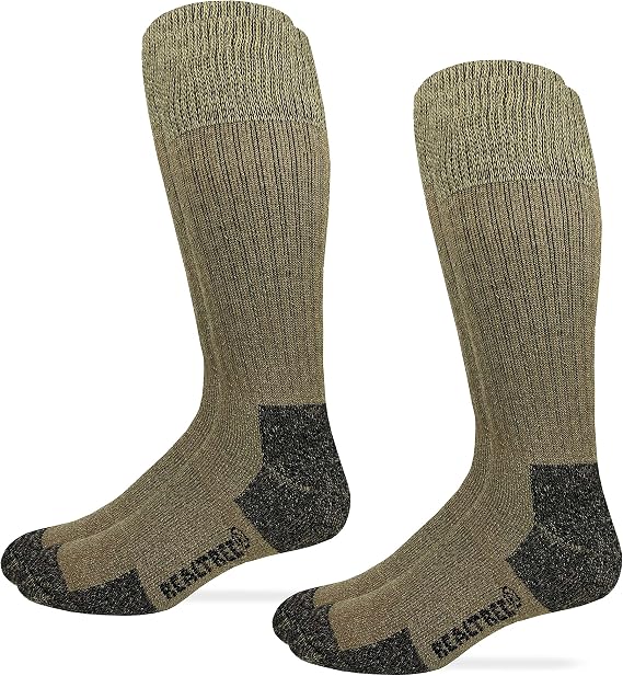 Realtree Mens Merino Wool Blend Non Binding Comfort Top Tall Boot Socks 2 Pair Pack