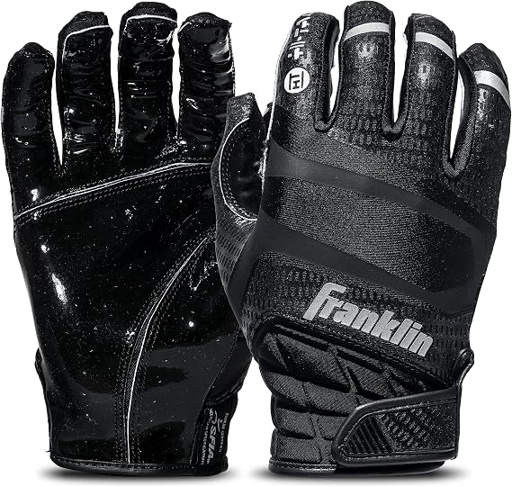 Franklin Sports Football Receiver Gloves - Adult and Youth Football Receiver Gloves - Extra-Grip Premium Football Gloves for All Ages - Hi-Tack - SFIA Approved